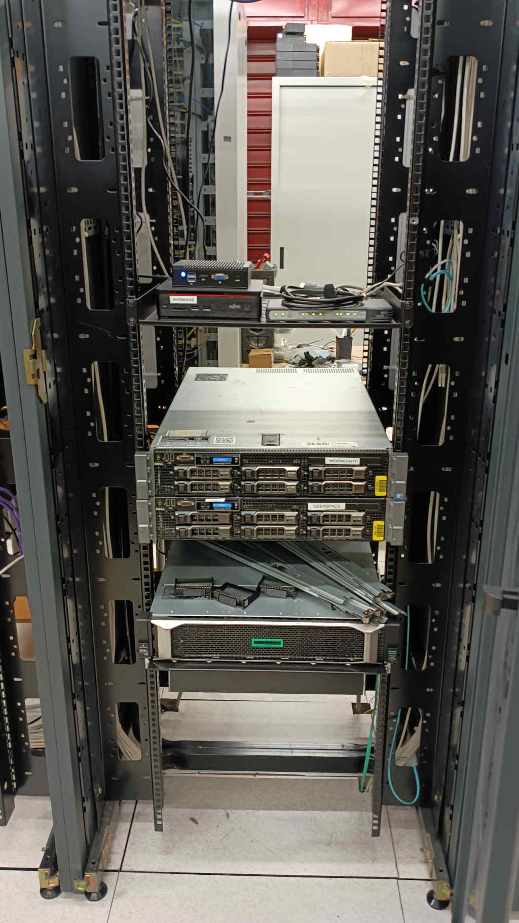 My systems, finally settled in their new home